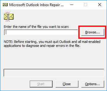 Repair Outlook data file that cause Outlook 2016 not responding