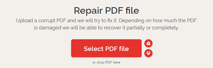 upload damaged PDF files