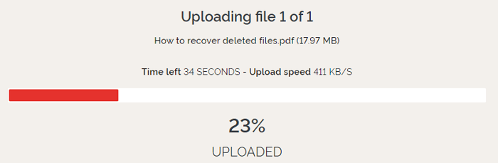 wait for the PDF uploading process