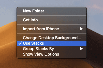 Restore desktop files on Mac using Stacks