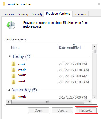 recover deleted files server 2016
