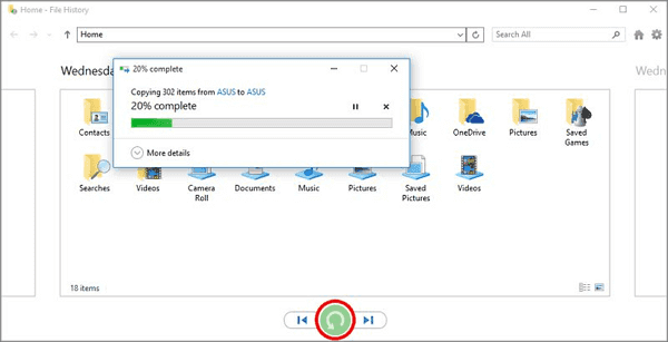 Restore specific files from Windows image backup files.