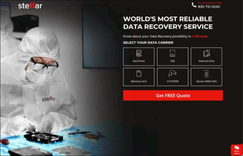 stellar data recovery lab services