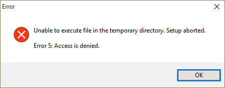 Unable To Execute Files In The Temporary Directory