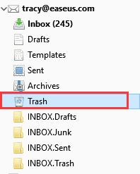 Recover deleted Thunderbird files from Trash.