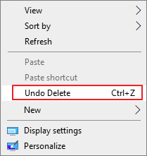 recover deleted files with undo delete feature