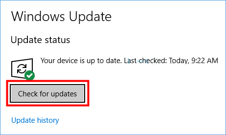Fix Outlook 2016 not working issue by update Windows.