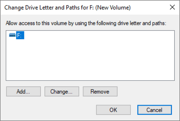 click add to choose a drive letter