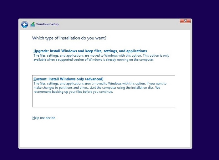 windows installation process